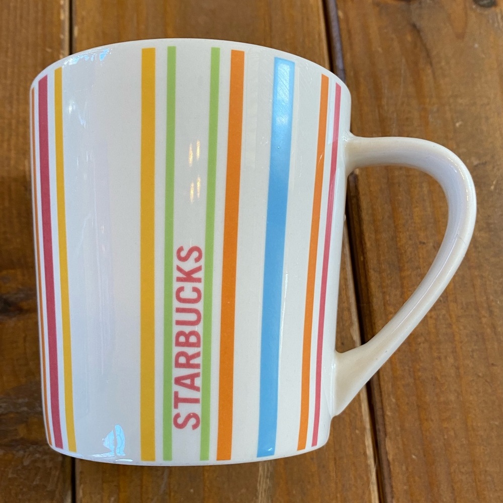 Starbucks 2005 Multi Colored Striped Coffee Mug